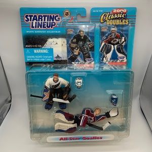 Vintage Starting Lineup Classic Doubles 2000 NHL Goalies Olaf Kolzig Patrick Roy